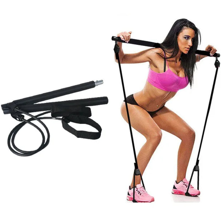 New Fitness Yoga Pilates Bar Stick Crossfit Resistance Bands Trainer Yoga Pull Rods Pull Rope Portable Home Gym Body Workout